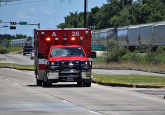 ambulance on a road